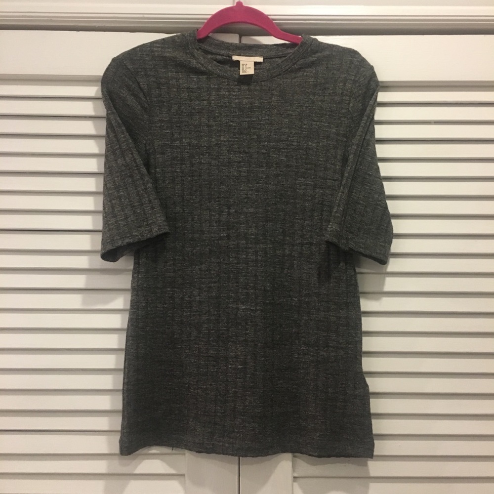H&M • 1/2 sleeve gray sweater